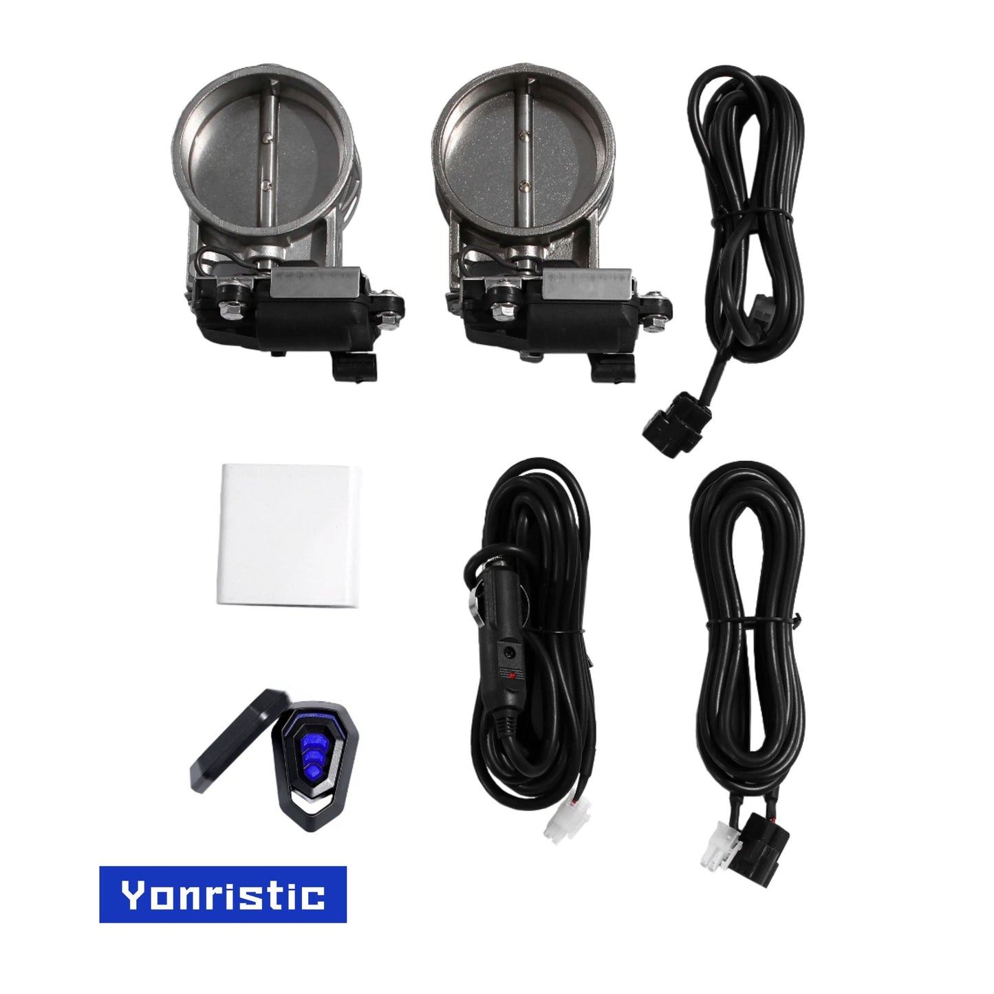 Yonristic Universal Muffler T-Style Racing Performance Kit With Electrical Valves