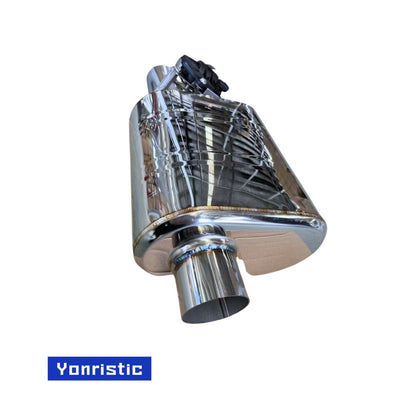 Yonristic Universal Muffler Single - Single Kit With Electrical ValvesYonristicStainless Steel